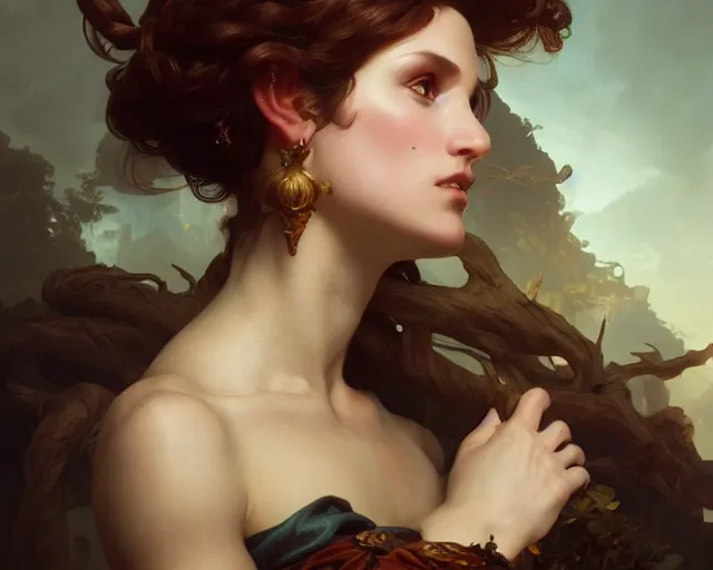 Image similar to photography of anne - louis girodet, deep focus, d & d, fantasy, intricate, elegant, highly detailed, digital painting, artstation, concept art, matte, sharp focus, illustration, hearthstone, art by artgerm and greg rutkowski and alphonse mucha