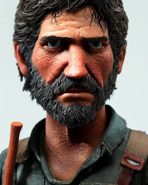 Prompt: joel from the last of us as a muppet. highly detailed felt. hyper real photo. 4 k.