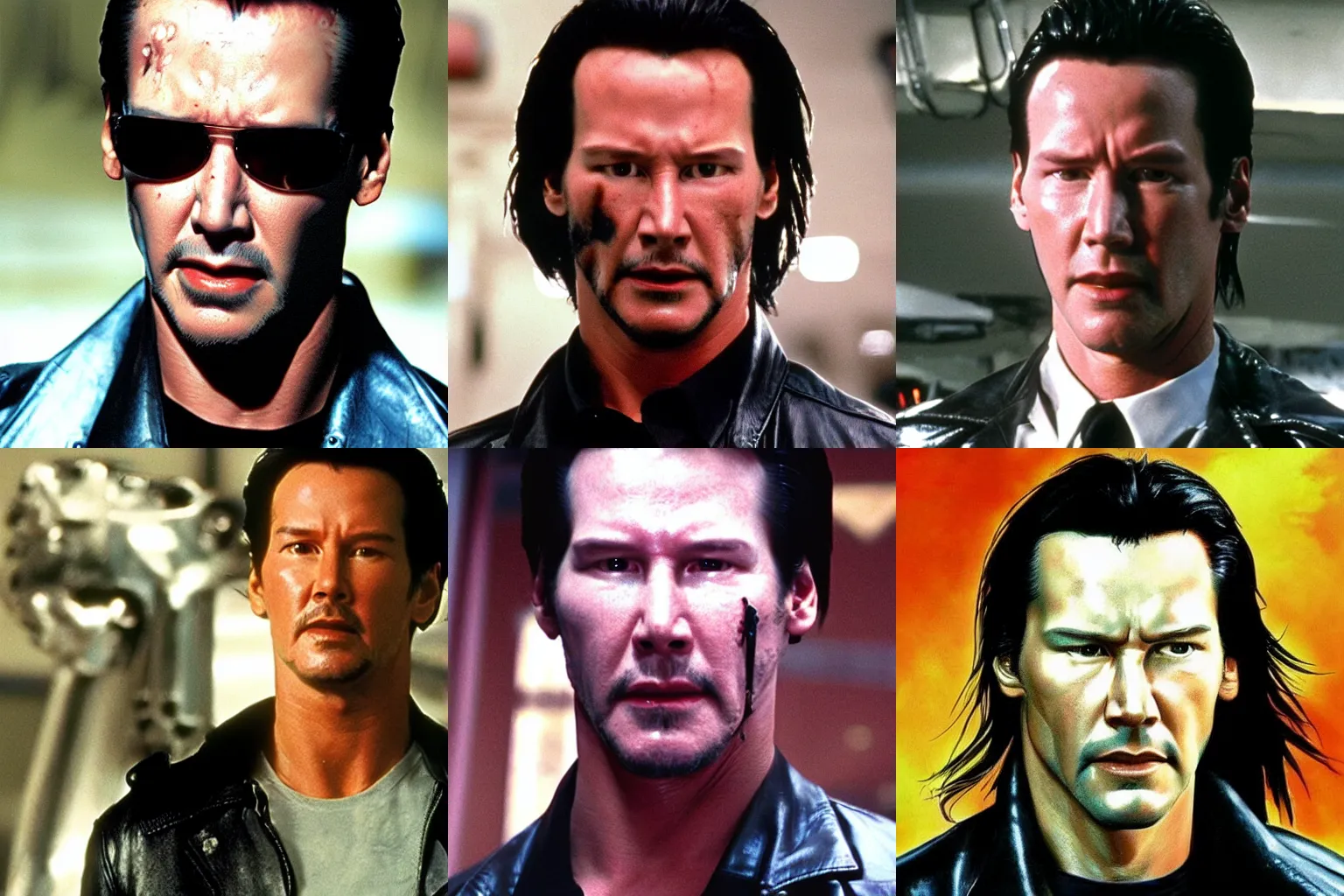 Prompt: Terminator T-1000 Keanu Reeves