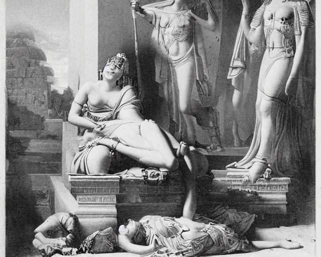 Image similar to death of cleopatra by jean - andre rixens