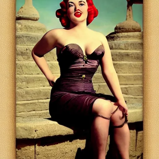 Image similar to ancient pinup girl