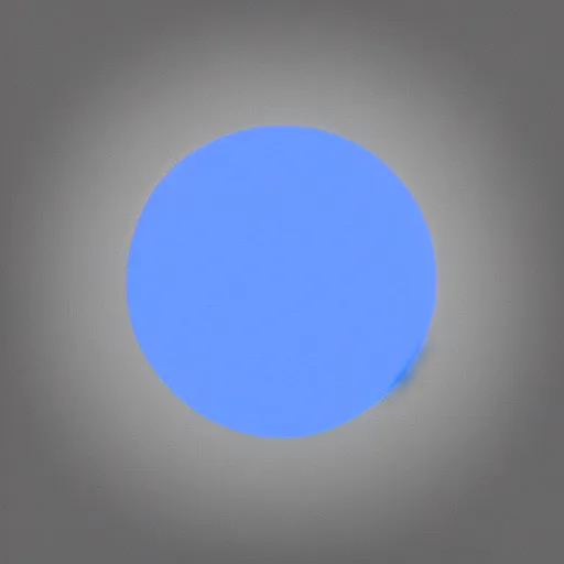 Prompt: 2D digital art of a blue circle with a gray rectangle sticking out of it on the left side on a white background