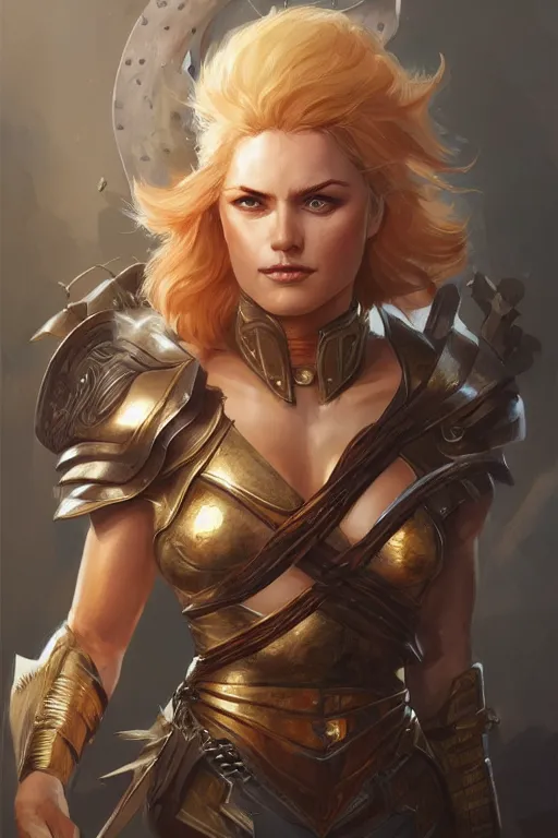 Image similar to amazon valkyrie athena, d & d, fantasy, portrait, highly detailed, headshot, digital painting, trending on artstation, concept art, sharp focus, illustration, art by artgerm and greg rutkowski and magali villeneuve