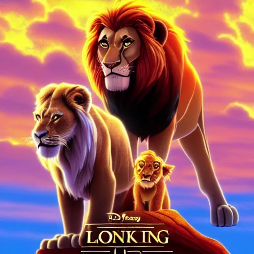 Image similar to film still long of The lion king art by Dice Tsutsumi, Makoto Shinkai, Studio Ghibli, playstation 2 printed game poster cover, cover art, poster, poster!!!