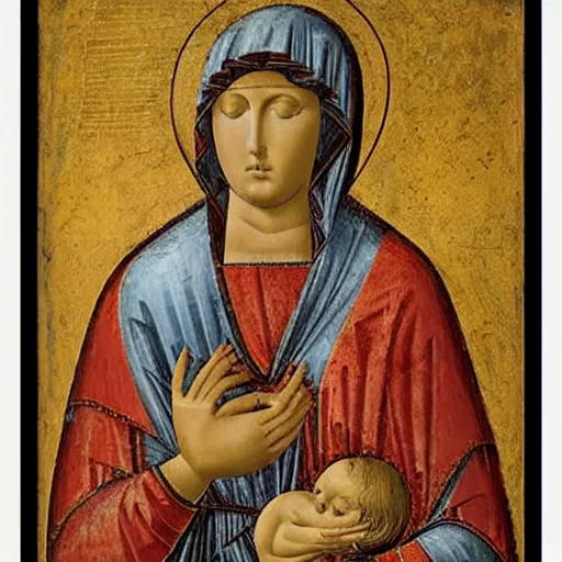 Image similar to crevole madonna by duccio