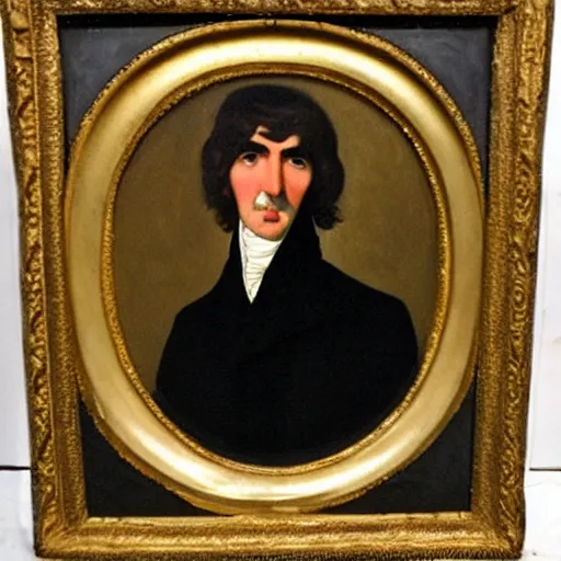 Prompt: regency era painting of a young george harrison