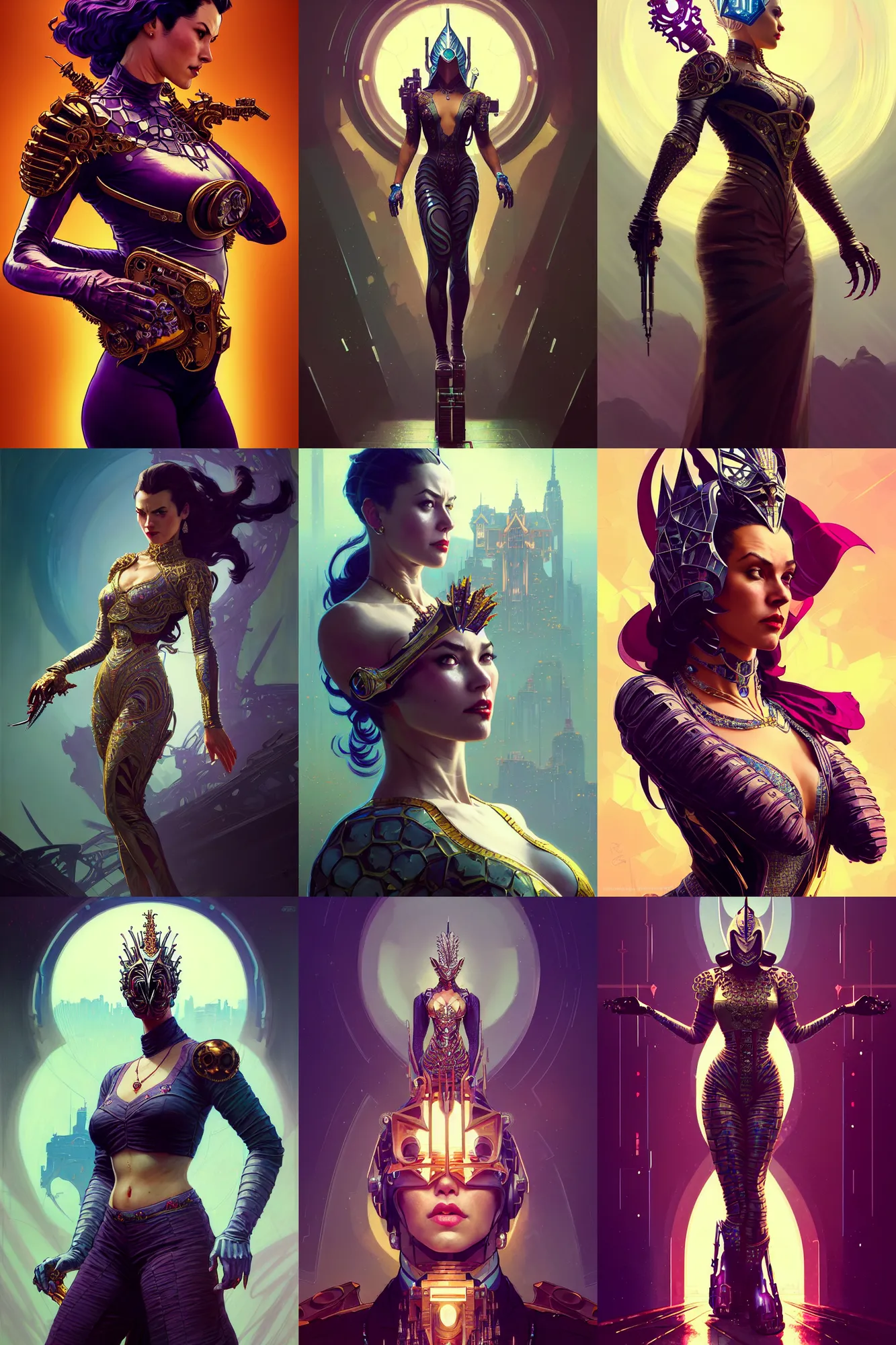 Image similar to ! dream gta 5 killer queen profile picture by greg rutkowski, dynamic pose, intricate, futuristic, fantasy, elegant, by stanley artgerm lau, greg rutkowski, thomas kindkade, alphonse mucha, loish, norman rockwell, fantasy lut, asymmetric, long hair, retro computer graphics, video game, fluid lines,