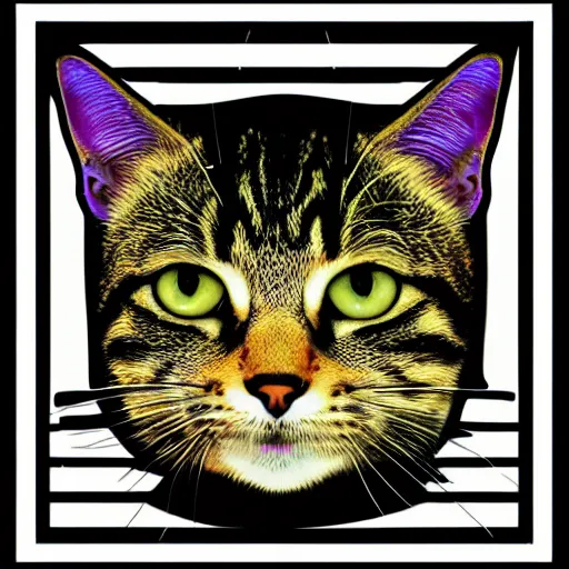 Image similar to Tabby cat acidwave