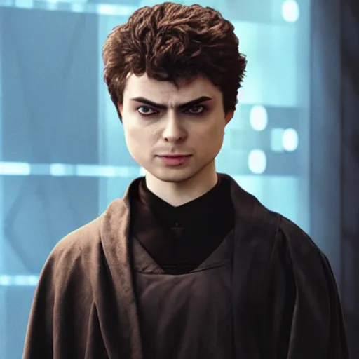 Image similar to angry, pissed off, elliot rodger as anakin skywalker in star wars episode 3, 8k resolution, full HD, cinematic lighting, award winning, anatomically correct