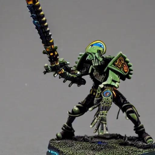 Prompt: a necron warrior