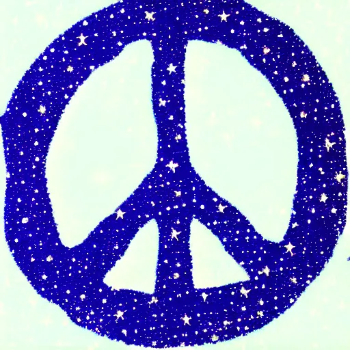 Image similar to peace symbol made of stars