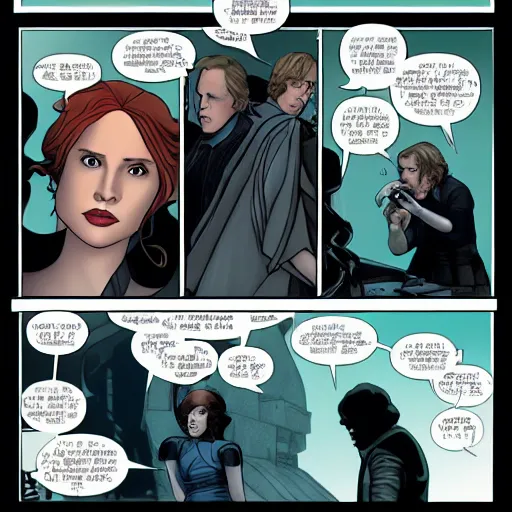 Image similar to mara jade and luke skywalker