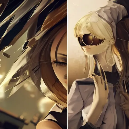 Prompt: luxury advertisement, white and golden colors. highly detailed post-cyberpunk sci-fi close-up schoolgirl in asian city in style of cytus and deemo, mysterious vibes, by Ilya Kuvshinov, by Greg Tocchini, nier:automata, set in half-life 2, beautiful with eerie vibes, very inspirational, very stylish, surrealistic, perfect digital art, mystical journey in strange world, bastion game