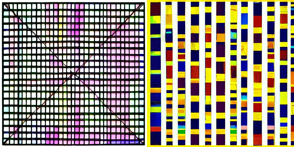 Prompt: a colored grid