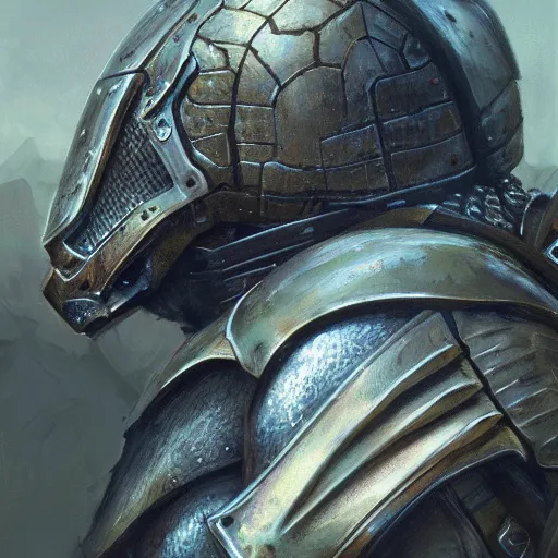 Image similar to snapping turtle as a realistic fantasy knight, closeup portrait art by donato giancola and greg rutkowski, realistic face, digital art, trending on artstation, symmetry!!, no helmet