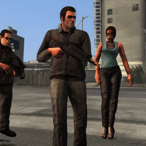 Image similar to GTA with Resident Evil characters