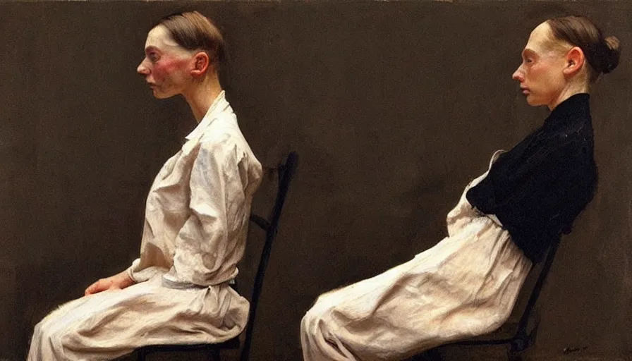 Image similar to painting by borremans, drama queen, detailed, stunning