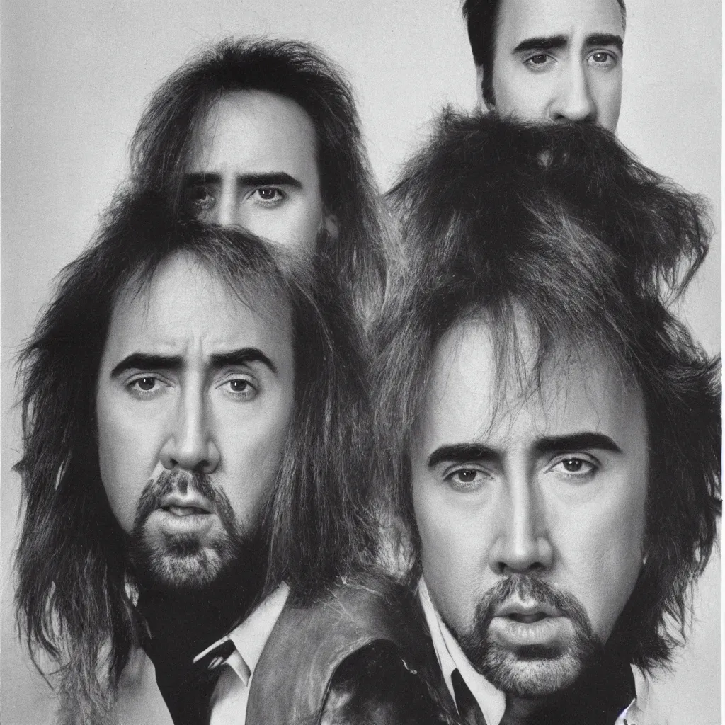 Image similar to nicolas cage headshot 1 9 8 3 photograph