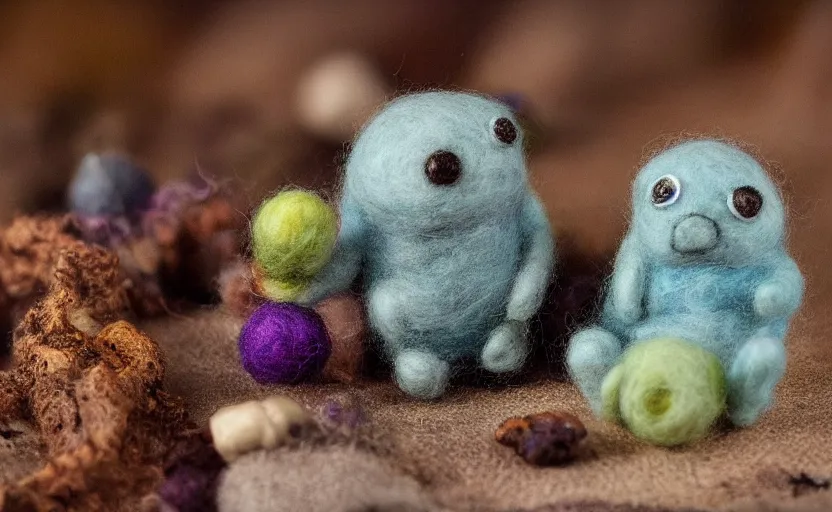 Image similar to tardigrade mini cafe tardigrade diorama with tardigrades macro photography, needle felted tardigrades, ambient, atmospheric photograph, string lights, romantic tardigrades