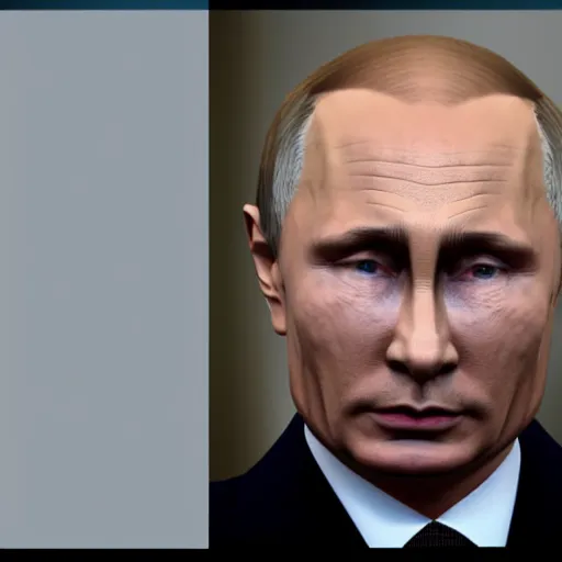 Image similar to putin's head shaped like a coffee cake muffin, 8 k, cinematic, ultra realism