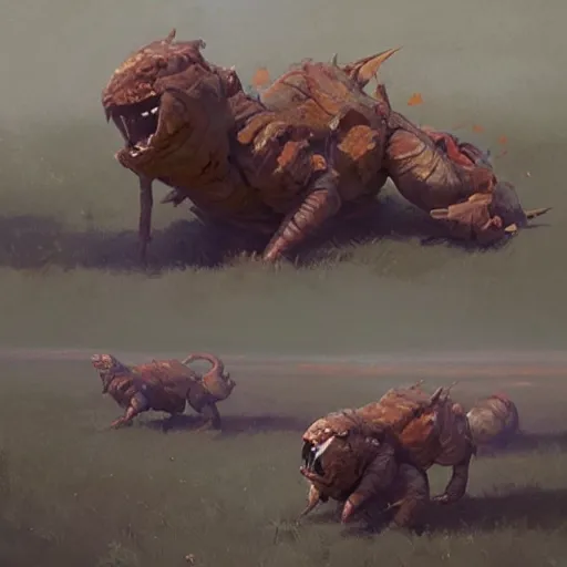 Prompt: roly-poly, oil painting, by Greg Rutkowski