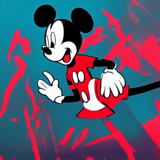 Image similar to mickey mouse kill la kill style