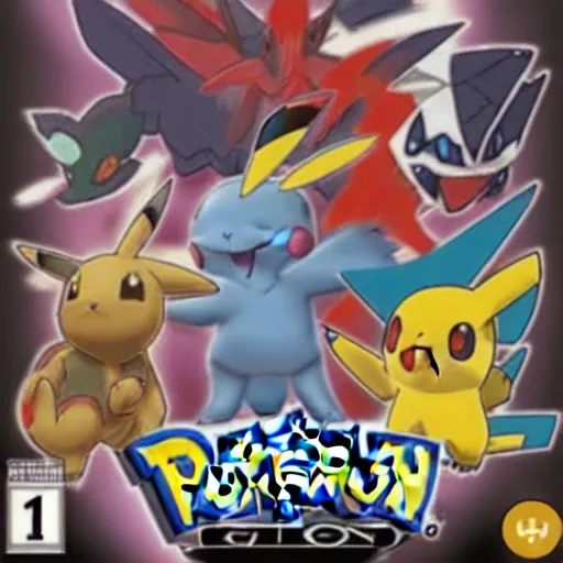 Prompt: pokemon gun, game cover art