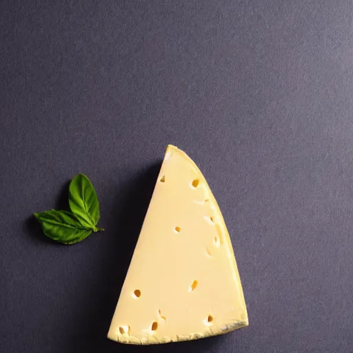 Image similar to a wedge of cheese with a green participation badge hanging from the side, stock art, 8K