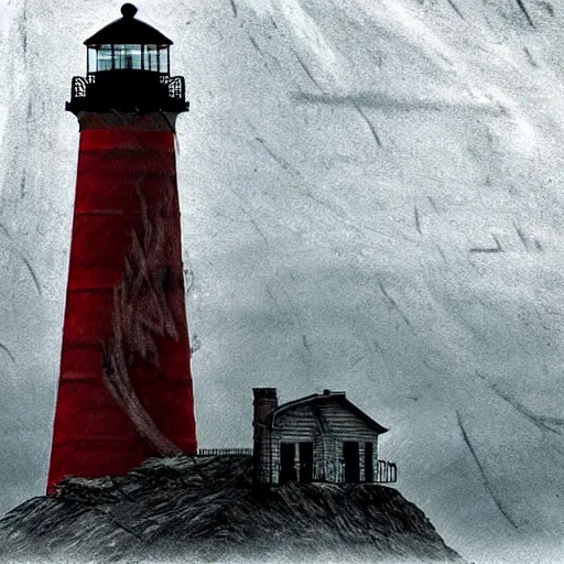 Image similar to a beautiful image of a lighthouse from silent hill, realistic, very detailed