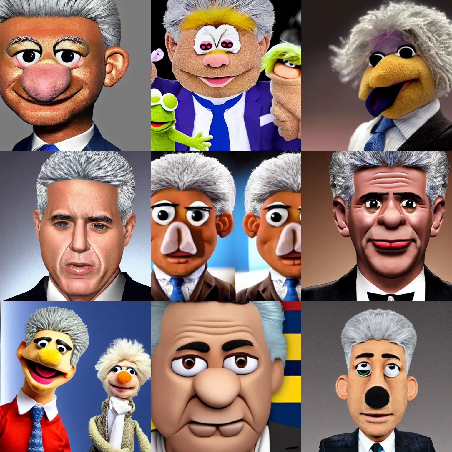 Prompt: hyper-realistic image of Yair Lapid as a Muppet