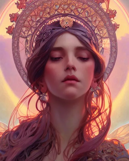 Image similar to goddess of love, highly detailed, digital painting, artstation, concept art, smooth, sharp focus, illustration, Unreal Engine 5, 8K, art by artgerm and greg rutkowski and alphonse mucha