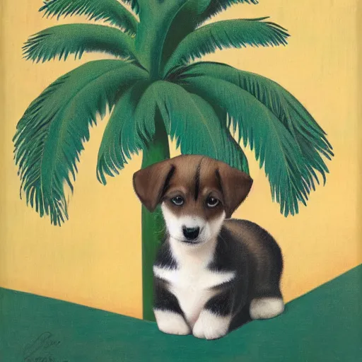 Portrait Of An Adorable Hawaiian Puppy Palm Trees Stable Diffusion portrait-of-an-adorable-hawaiian-puppy-palm-trees-stable-diffusion