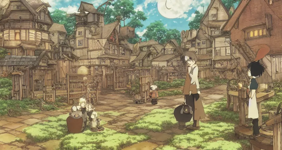 Prompt: Anime visual of a cozy steampunk farm; illustrated by Hayao Miyazaki; anime production by Studio Ghibli; high quality; visually stunning; majestic; fall; official media