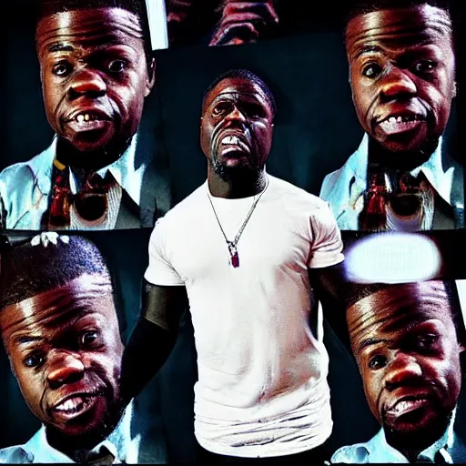 Prompt: kevin hart in the style of tim burton