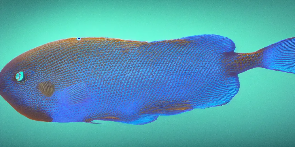 Image similar to low - angle medium shot of an steampunk ( tetrapod blue tang fish ) from the future on its first day of driver's ed learning to parallel park. 8 k, 4 k, hq, 3 d render, digital art, dramatic lighting, comedy, science fiction, hyper realistic, ultra detailed. style of arrival, fifth element.