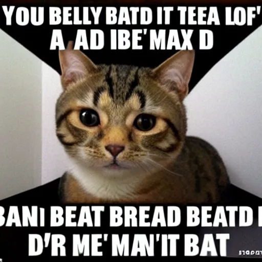 Image similar to You probably thought I was a loaf of bread, but I'm not bread, I'm a cat! Please don't eat me!!!
