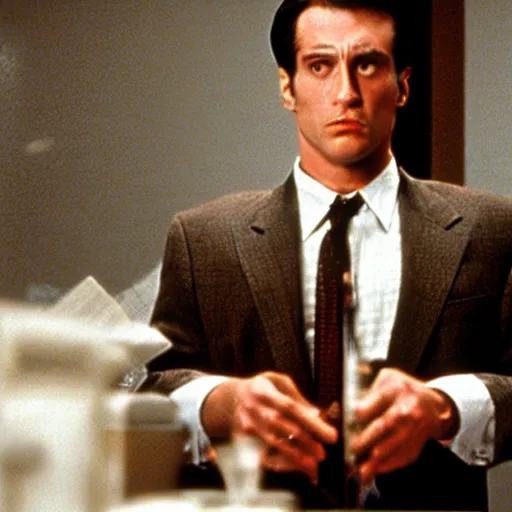 Prompt: Robert DeNiro in American Psycho (1999)