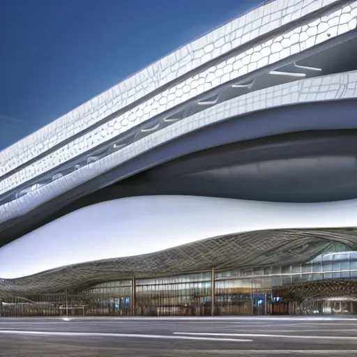 Image similar to LaGuardia Airport designed by Zaha Hadid