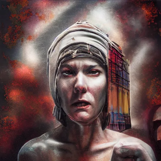 Image similar to that moment when you realize grafitti and almonds are hard words to spell, by cameron gray, wlop, stanley kubrick, masamune, unique perspective, epic, trending on artstation, photorealistic, 3 d render, vivid