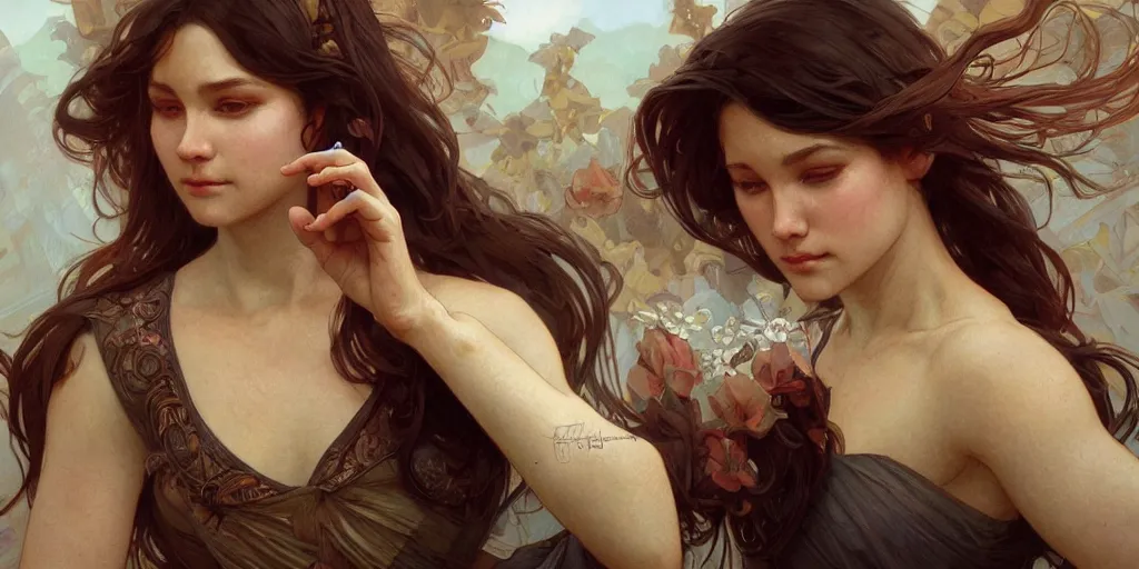 Image similar to realistic illustration, thanks, intricate, elegant, highly detailed, digital painting, artstation, concept art, smooth, sharp focus, illustration, art by artgerm and greg rutkowski and alphonse mucha