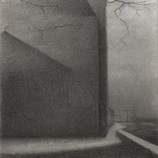 Prompt: old roads now turned eerie, by Odd Nerdrum, by M.C. Escher, beautiful, eerie, surreal, colorful