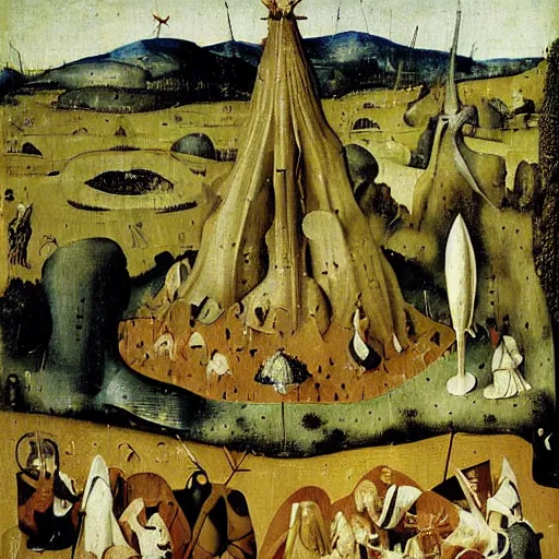 Image similar to Fields of Asphodel, by Hieronymous Bosch