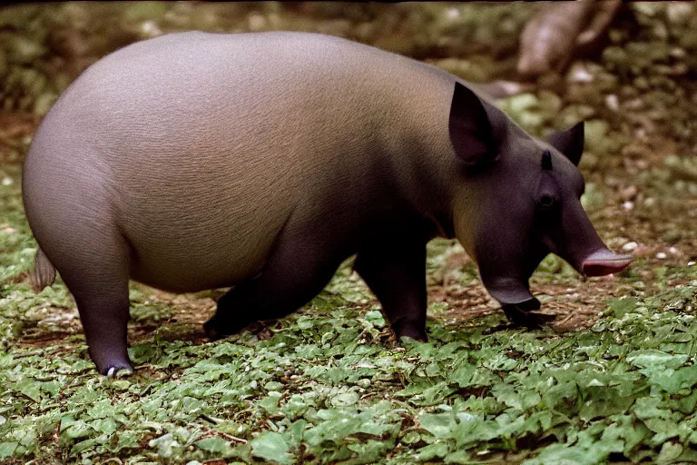 Prompt: a photo of a pichu tapir in its natural habitat, kodak ektachrome e 1 0 0 photography