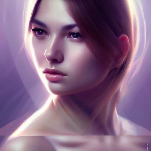 Prompt: A masterpiece portrait of a Incredibly beautiful futuristic cute young woman. digital art, by Stanley Artgerm Lau, WLOP, transparent background