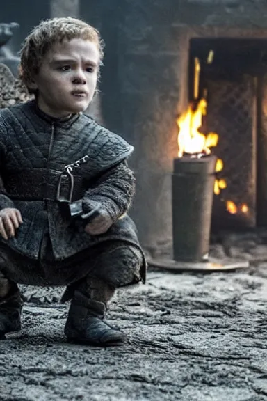 Image similar to very very intricate photorealistic photo of a bomb - omb in an episode of game of thrones, photo is in focus with detailed atmospheric lighting, award - winning details