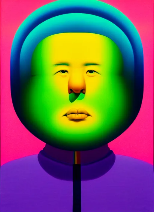 Image similar to person by shusei nagaoka, kaws, david rudnick, airbrush on canvas, pastell colours, cell shaded, 8 k