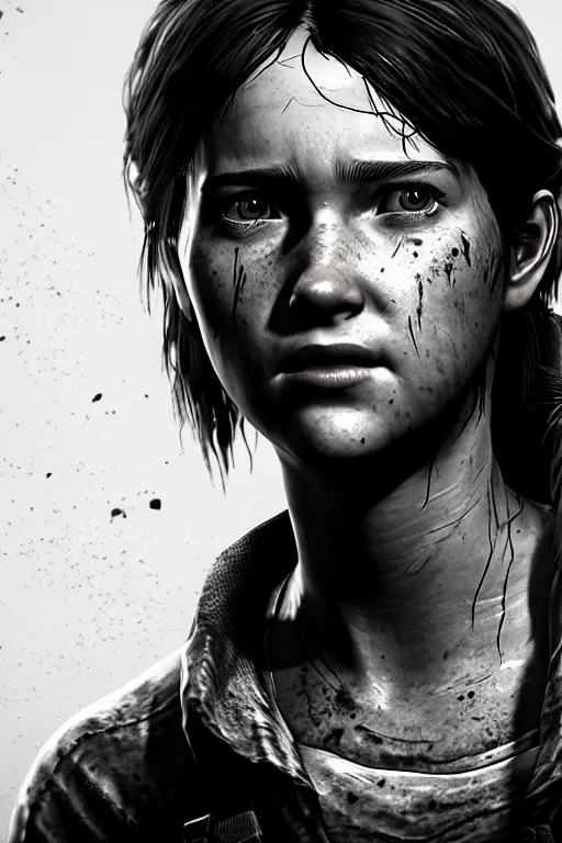 Image similar to ultra detailed facial portrait of ellie from the last of us part 2, highly detailed, trending on artstation, cinematic lightning, sharp focus, perfect face, pretty face, fine - face, illustration, 8 k, elegant, leica sl 2 3 0 mm