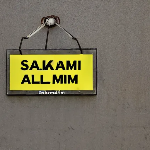 Image similar to sign that says salamu aleikum!