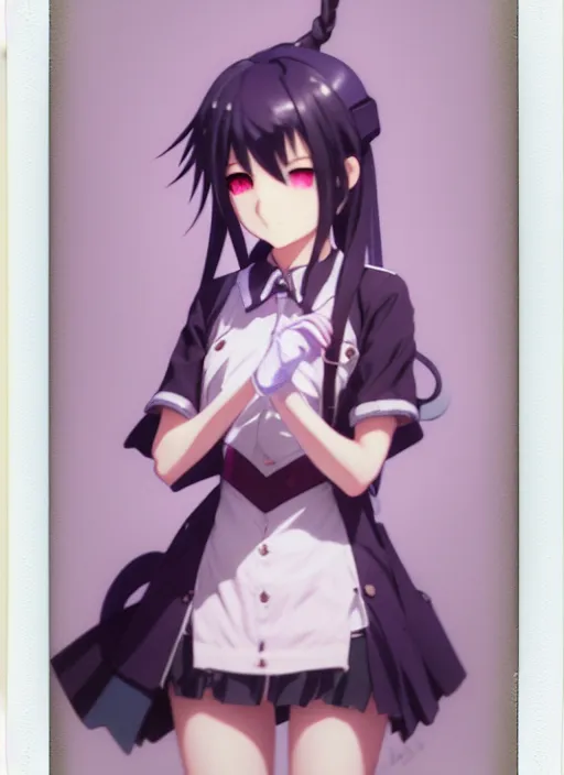 Prompt: a polaroid full body portrait of madoka magica sayaka miki, finely detailed features, closeup at the faces, perfect art, gapmoe yandere grimdark, trending on pixiv fanbox, painted by greg rutkowski makoto shinkai takashi takeuchi studio ghibli, akihiko yoshida,