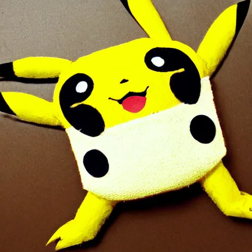 Image similar to Pikachu made out of Papyrus